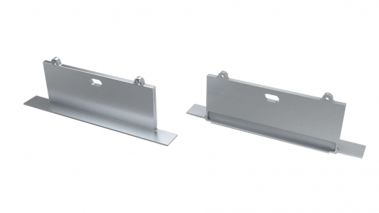 Endkappe Aluminium für LED Profil LUMINES SORGA silber mit Öffnung