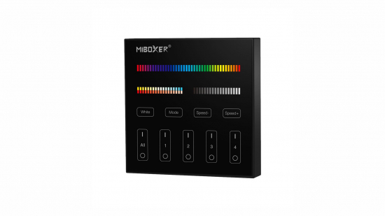 MiBoxer Wandpaneel RF 4 ZONE RGB+CCT SCHWARZ