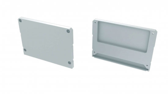 Endkappe Aluminium für LED Profil LUMINES LARGO M1+LARGO weiß