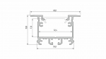 Lumines Profil Typ inTALIA Silber, eloxiert, 1 m