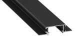 Lumines Profil Typ ZATI Schwarz, lackiert, voll ohne Perforation 3 m