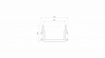 Lumines Profil Typ Strada M1 Silber, eloxiert, 1 m
