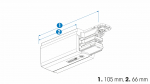 Endstromversorgung der 3-Phasen-Schiene XTS12-3, LINKS, Weiß