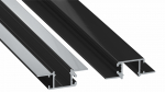 Lumines Profil Typ MONO Schwarz, lackiert ohne Perforation 2,02 m
