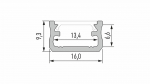 Lumines Profil Typ A RAL1923 Matte, 2,02 m