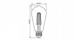 LED-Quelle E27 6W ST64 Filament DIM NW