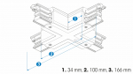 Querverbinder + 3-Phasen-Stromschiene XTS38-3 Weiß