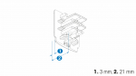 Stecker für 3-Phasen-Stromschiene XTS41-3, Weiß