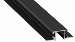 Lumines Profil Typ MONO Schwarz, lackiert voll ohne Perforation 2,02 m