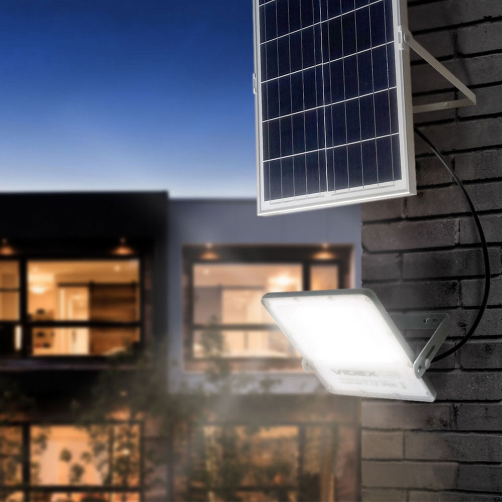 LED-Flutlicht mit Solarpanel